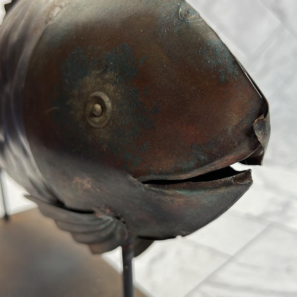 Vintage humuhumunukunukuapuaa Hawaiian State Fish Brass Stand - Picture 8 of 12